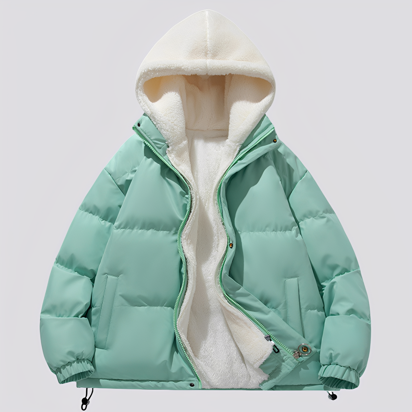 Gary - Warm jacket with hood and zipper for men