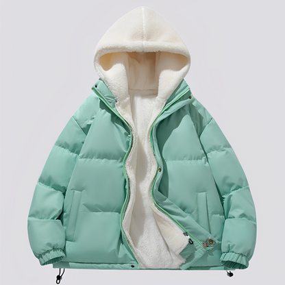 Gary - Warm jacket with hood and zipper for men