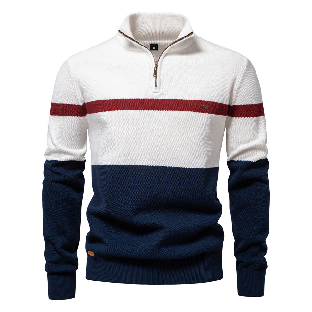 Johnson - Trendy pullover with quarter zipper for men