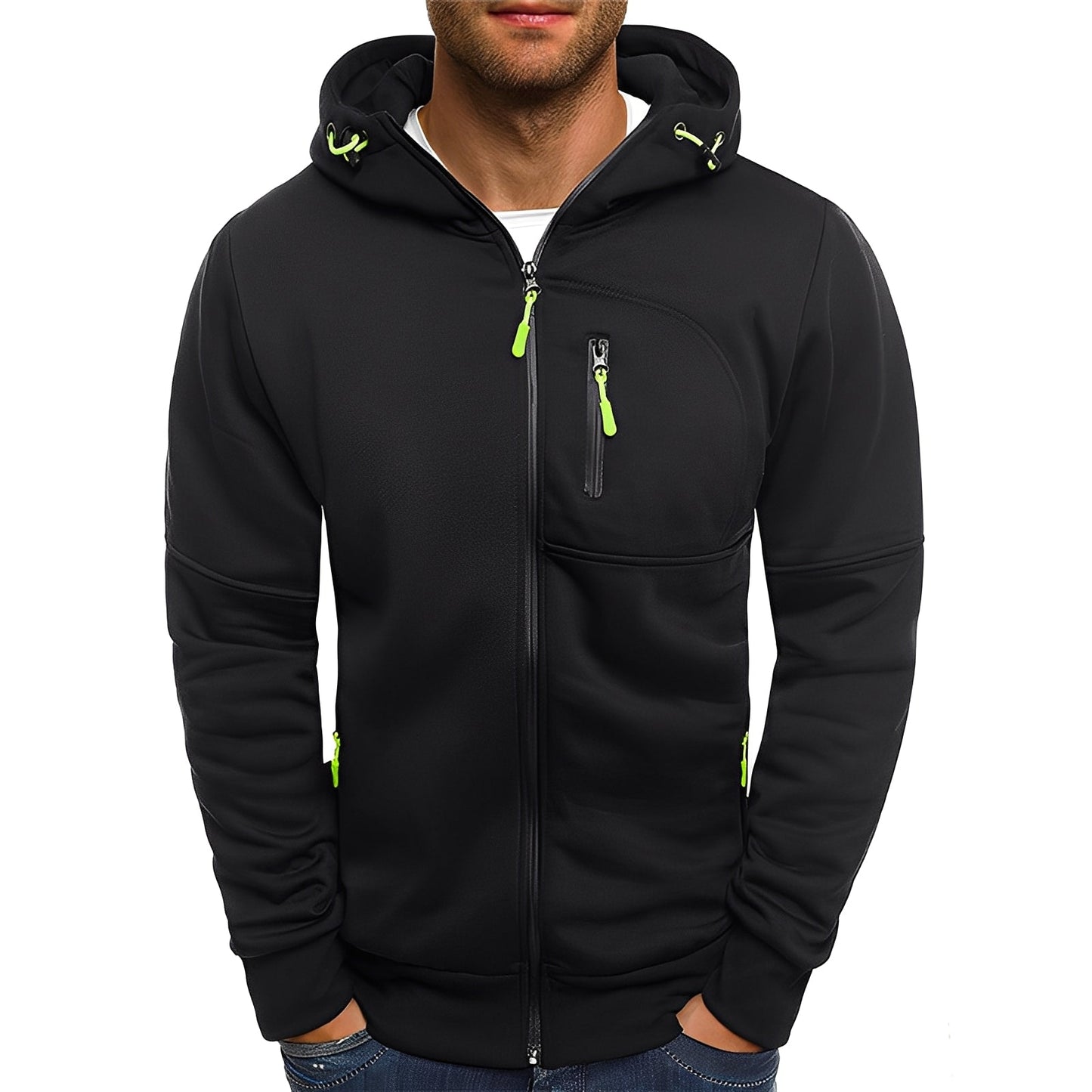 Allen - Veste à capuche en polaire moderne pour hommes