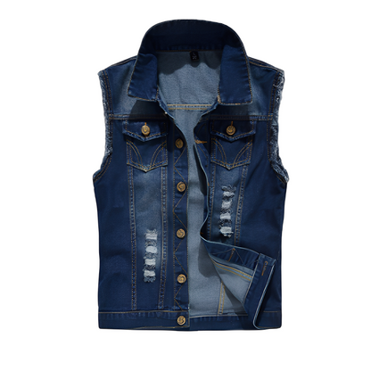 Morley - Veste en jean vintage avec poches pour hommes