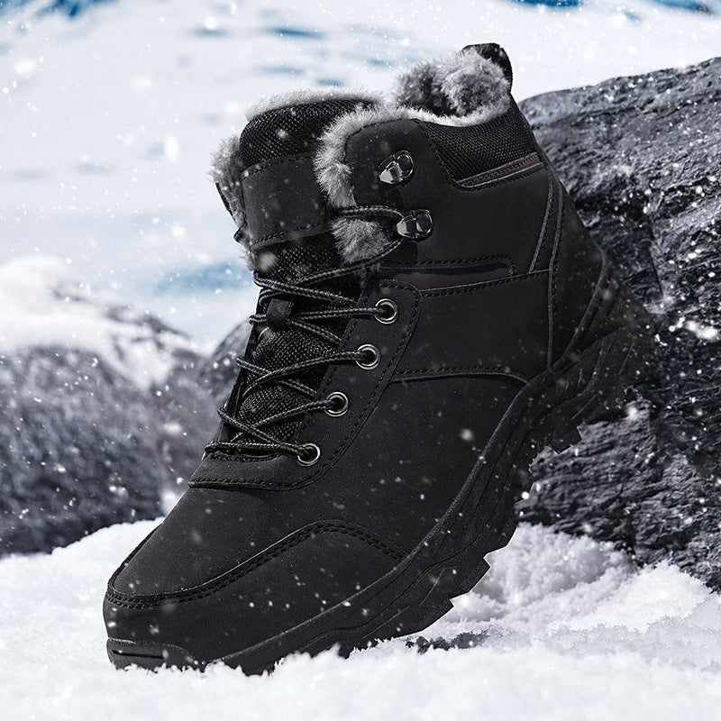 Franklin - Bottes d'extérieur chaudes pour hommes avec fourrure