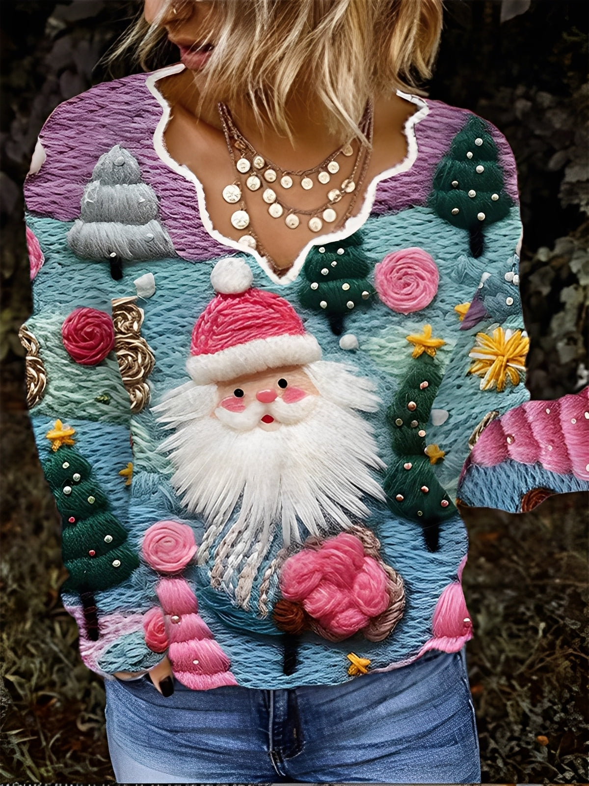 Esme - Long-sleeved fleece sweatshirt for women