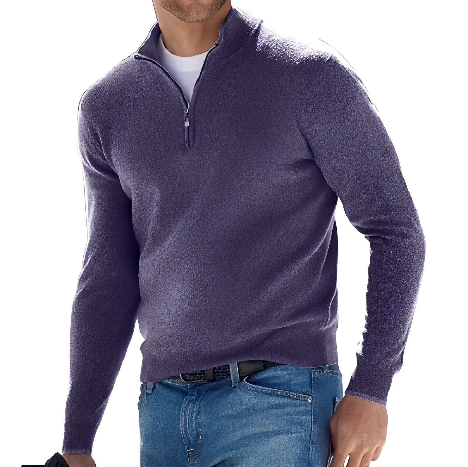 Ralph - Pull confortable pour hommes avec fermeture éclair