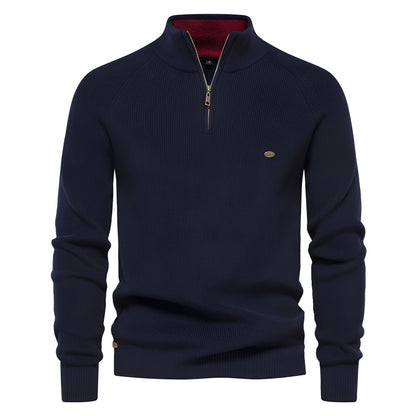 Royston - Pull relax avec zip quart pour hommes