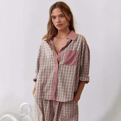 Elenora - Ensemble pyjama à deux pièces, confortable et relax pour femmes