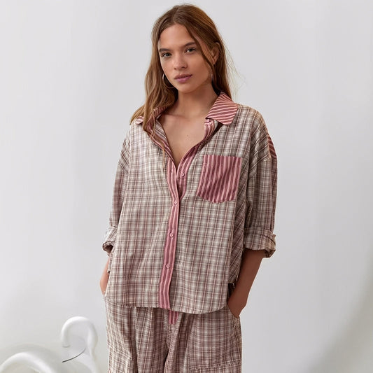 Elenora - Ensemble pyjama à deux pièces, confortable et relax pour femmes
