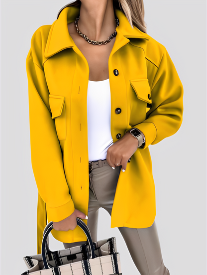 Tiffanie - Blazer léger en laine moderne avec col à revers pour femmes