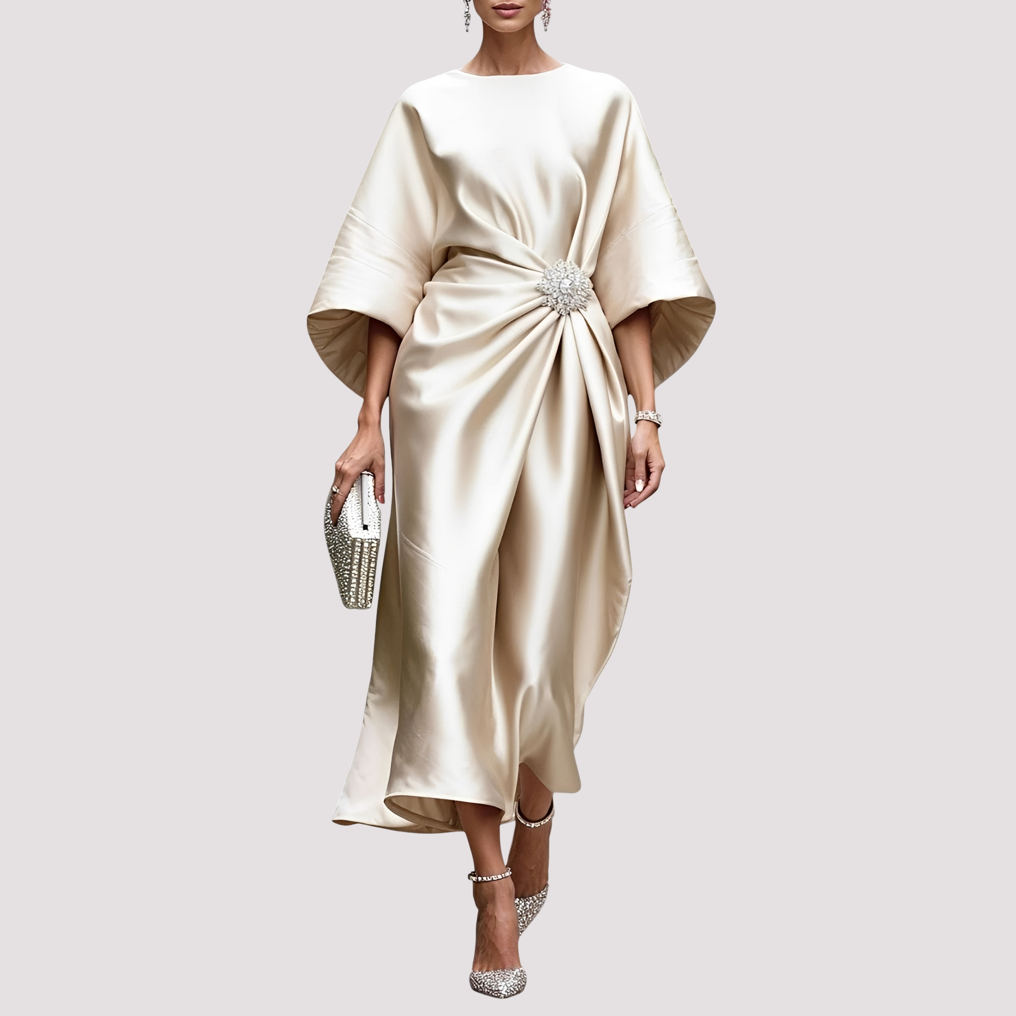 Kay - Robe Midi Élégante Croisée