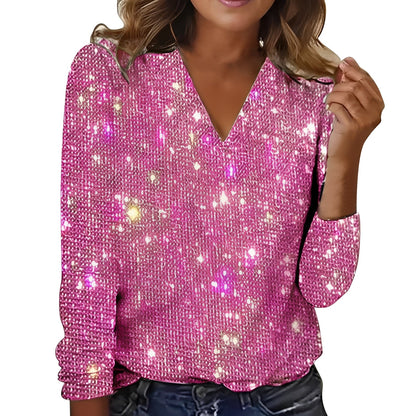 Caroline - Élégante blouse pailletée pour femmes