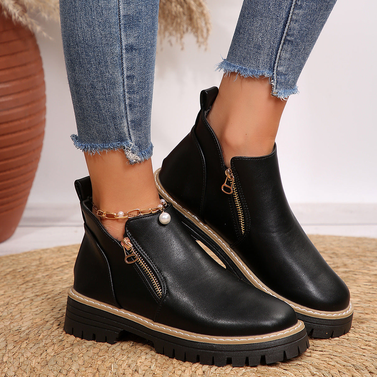 Rowanne - Bottines élégantes avec fermeture éclair pour femmes