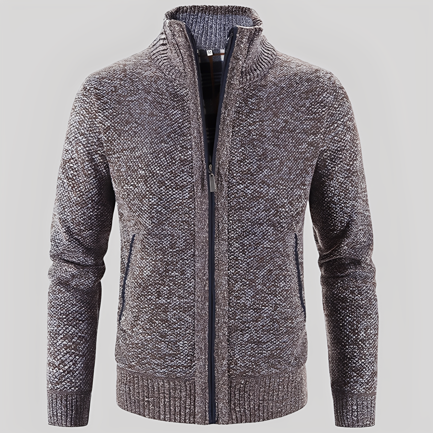 Kelvin - Cardigan Simple avec Fermeture Éclair pour Hommes