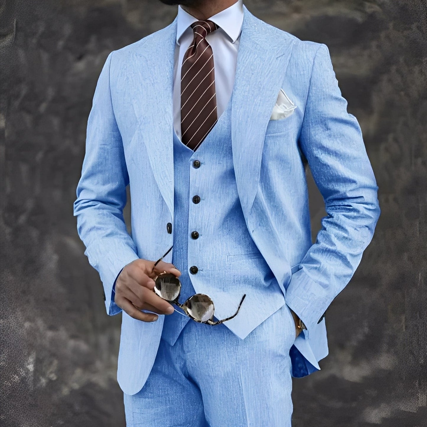 Cordell - Costume élégant et formel en trois pièces pour hommes