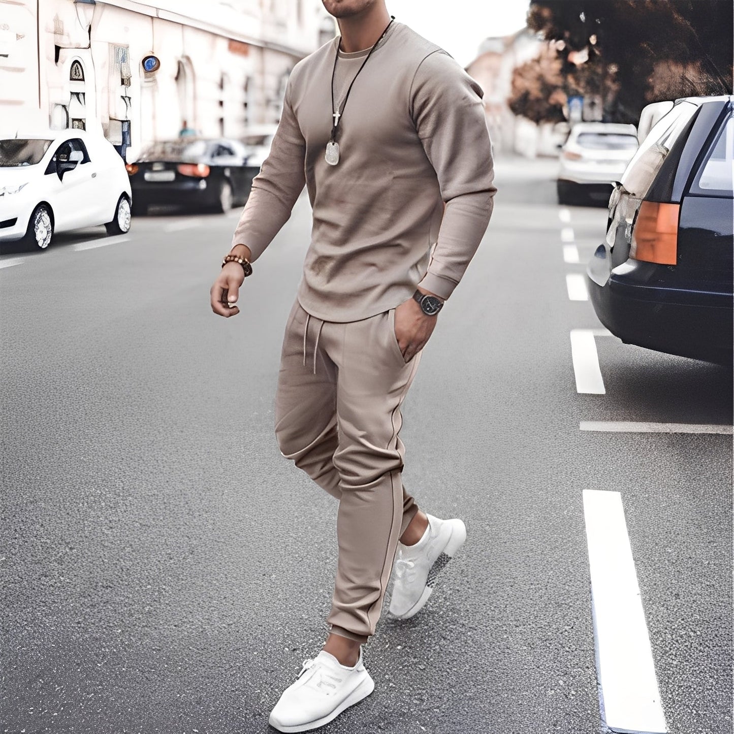 Ilyan - Stylish sweater and trousers set for men
