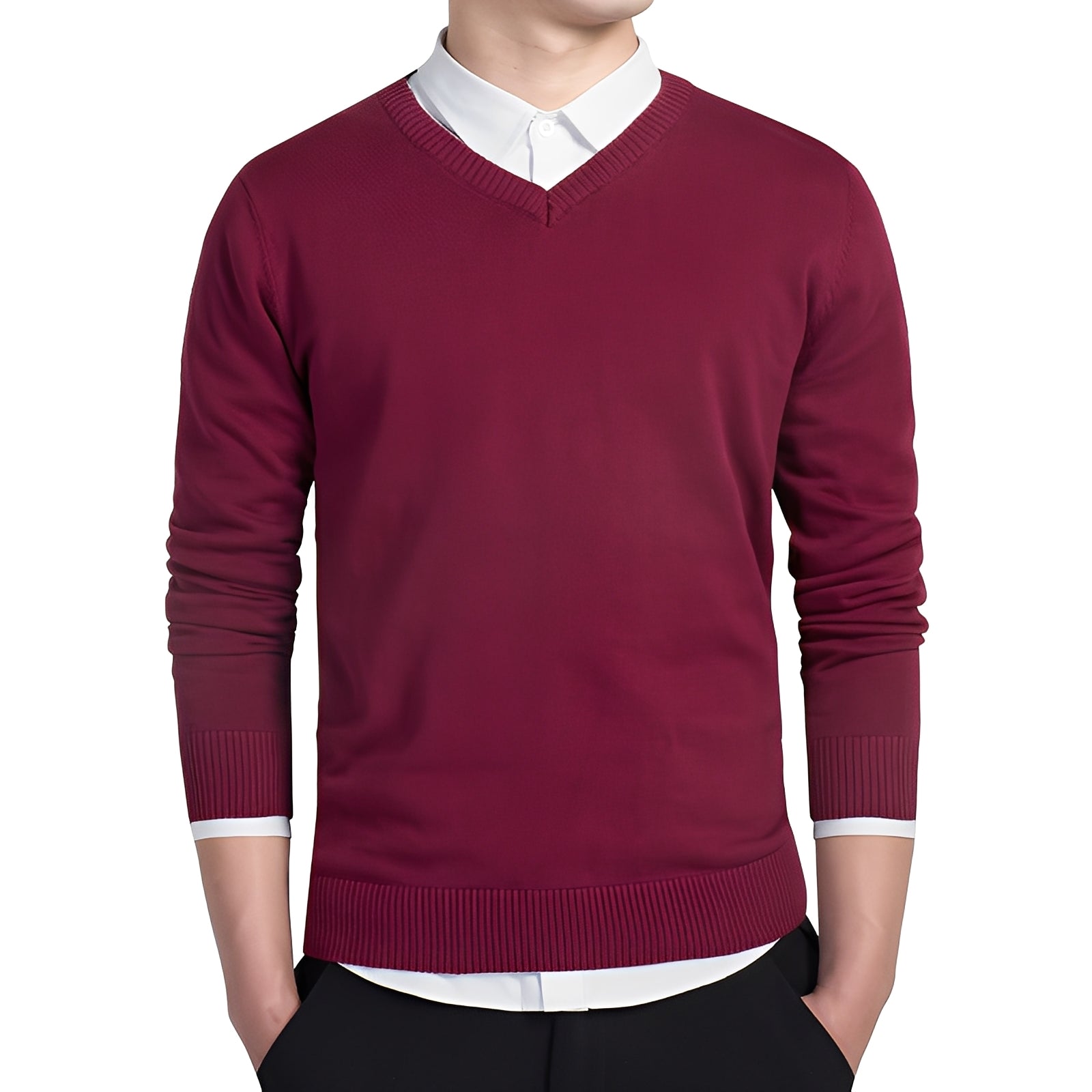 Tom - Pull douillet avec col en V
