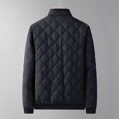 Mervin - Elegant quilted jacket with stand-up collar for men