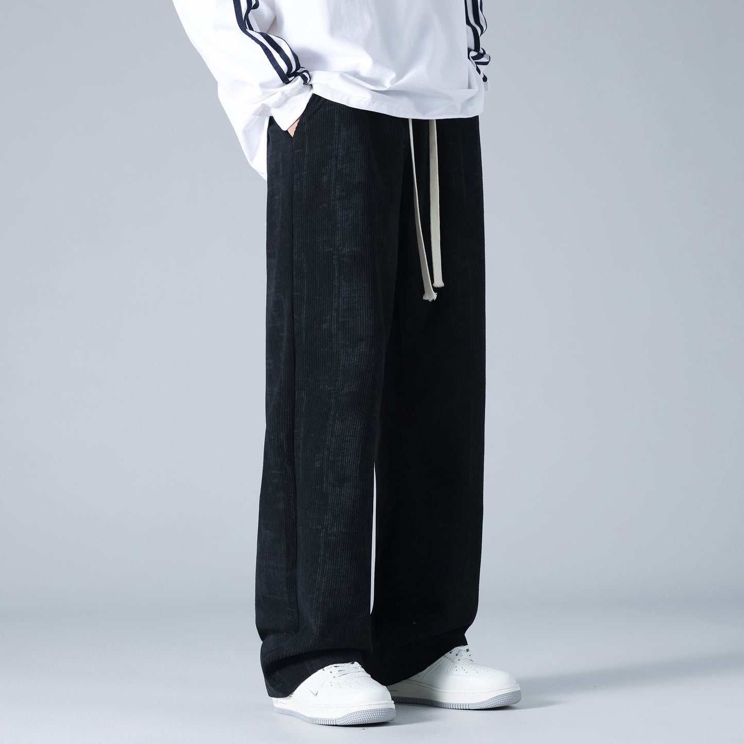 Larry - Elegant and loose corduroy jogging pants for men