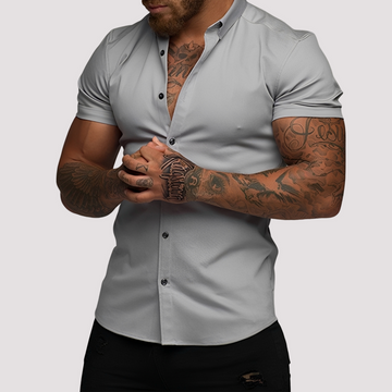 Oscar - Chemise à manches courtes en coupe slim pour hommes