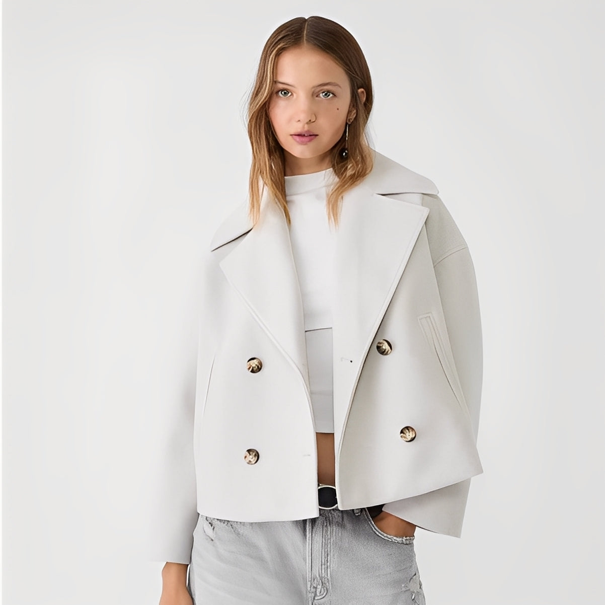 Abegail - Blouson court ample et décontracté pour femmes