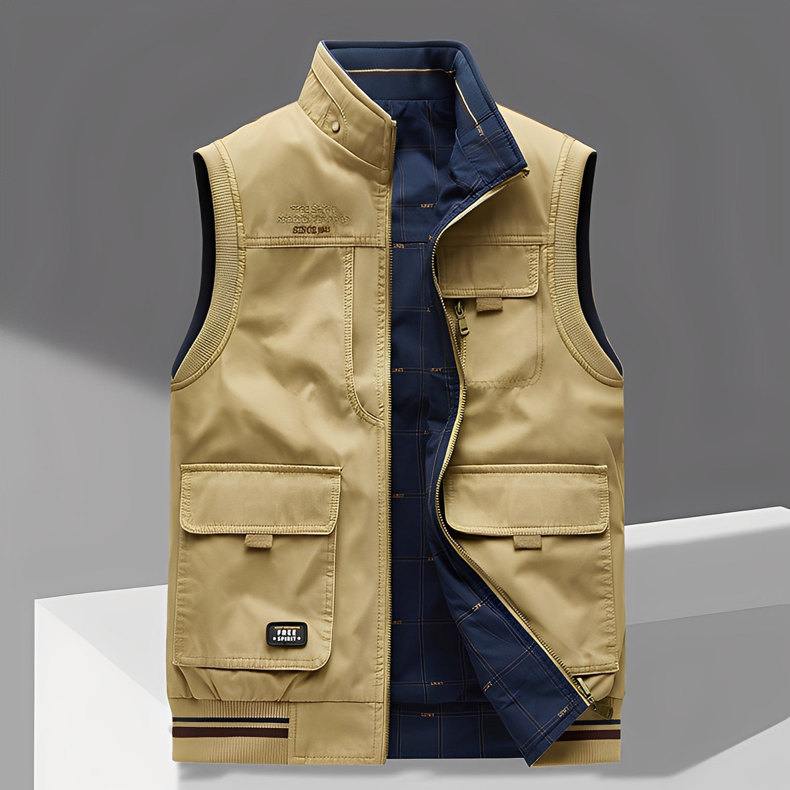 Géraud - Gilet haut de gamme à nombreuses poches pour homme