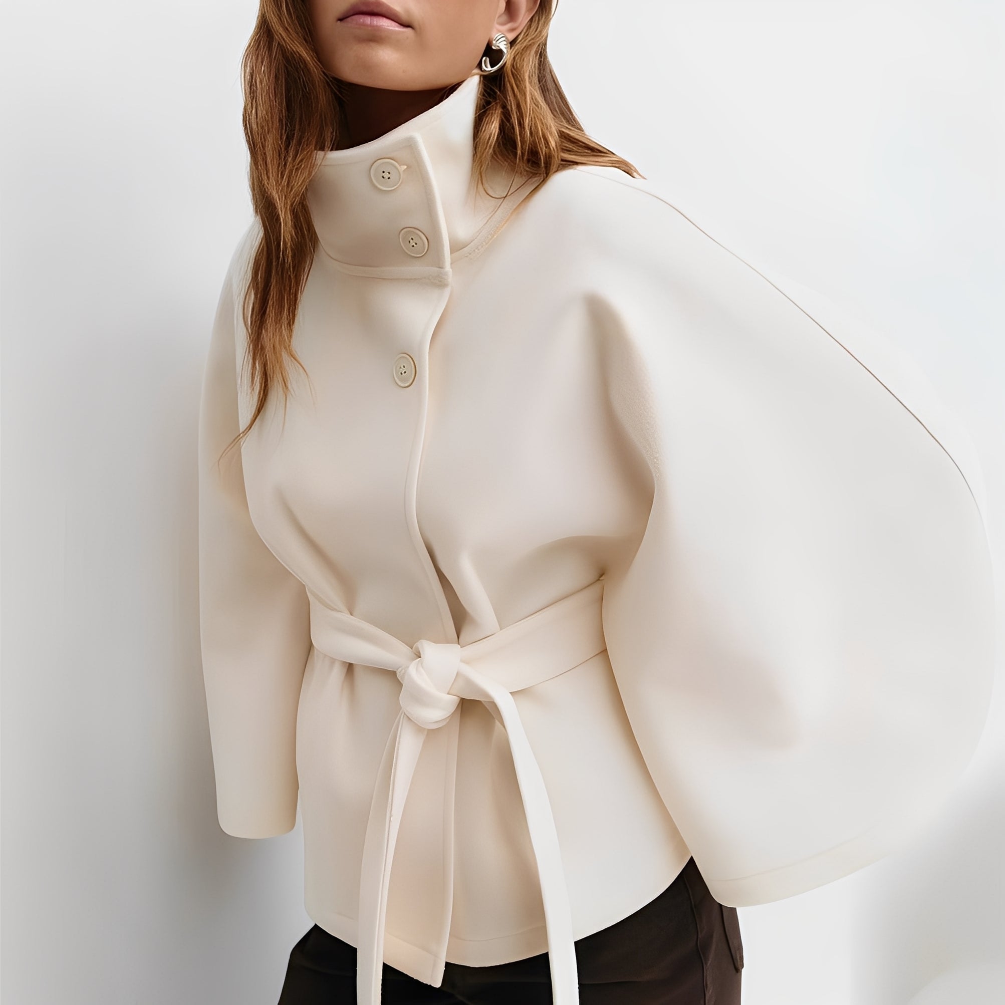 Carine - Veste croisée à col montant pour femme