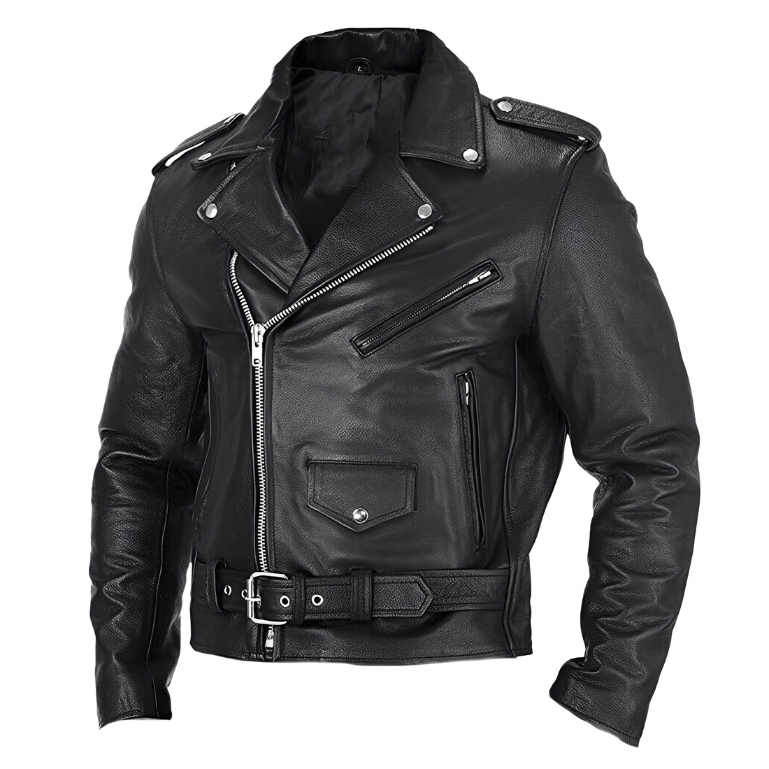 Brandon - Veste de motard avec multiples poches pour hommes