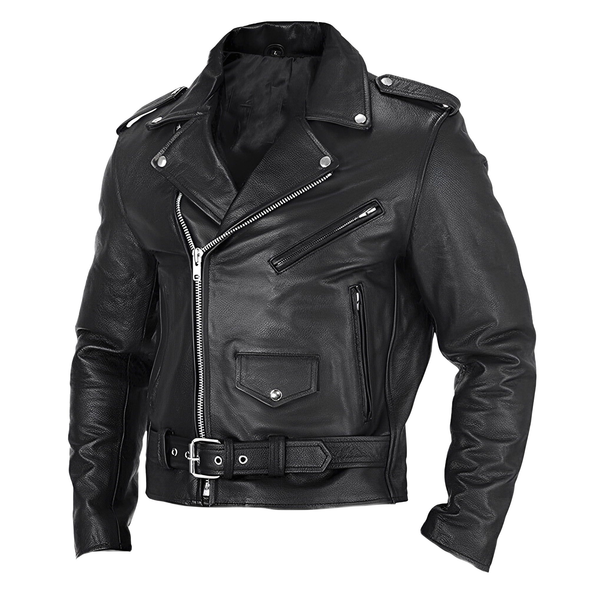 Brandon - Veste de motard avec multiples poches pour hommes