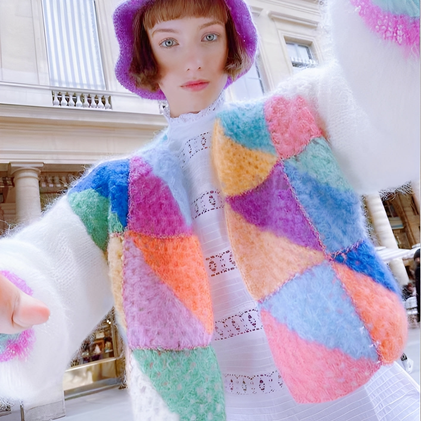 Luna - Pull chaud pour femmes avec couleurs contrastées