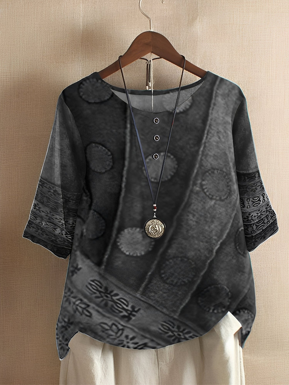 Hennie - Chemise imprimée, coupe ample pour femmes