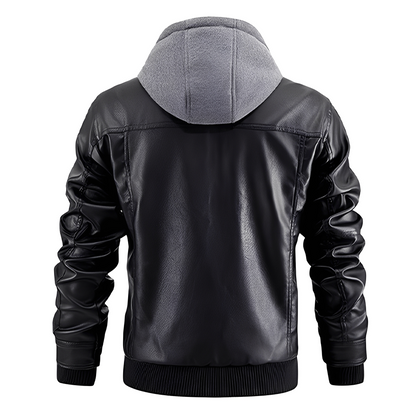 Everard - Blouson de moto traditionnel avec capuche pour hommes