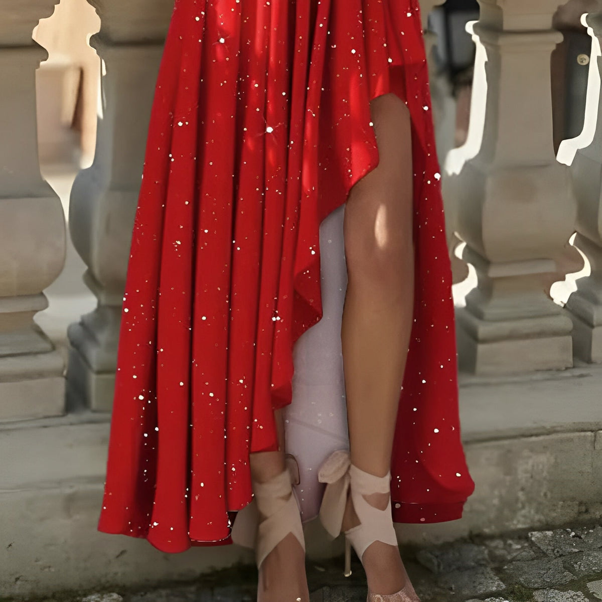Robe pour femmes avec taille haute – Robe fluide élégante pour l'été, cérémonies et usage quotidien