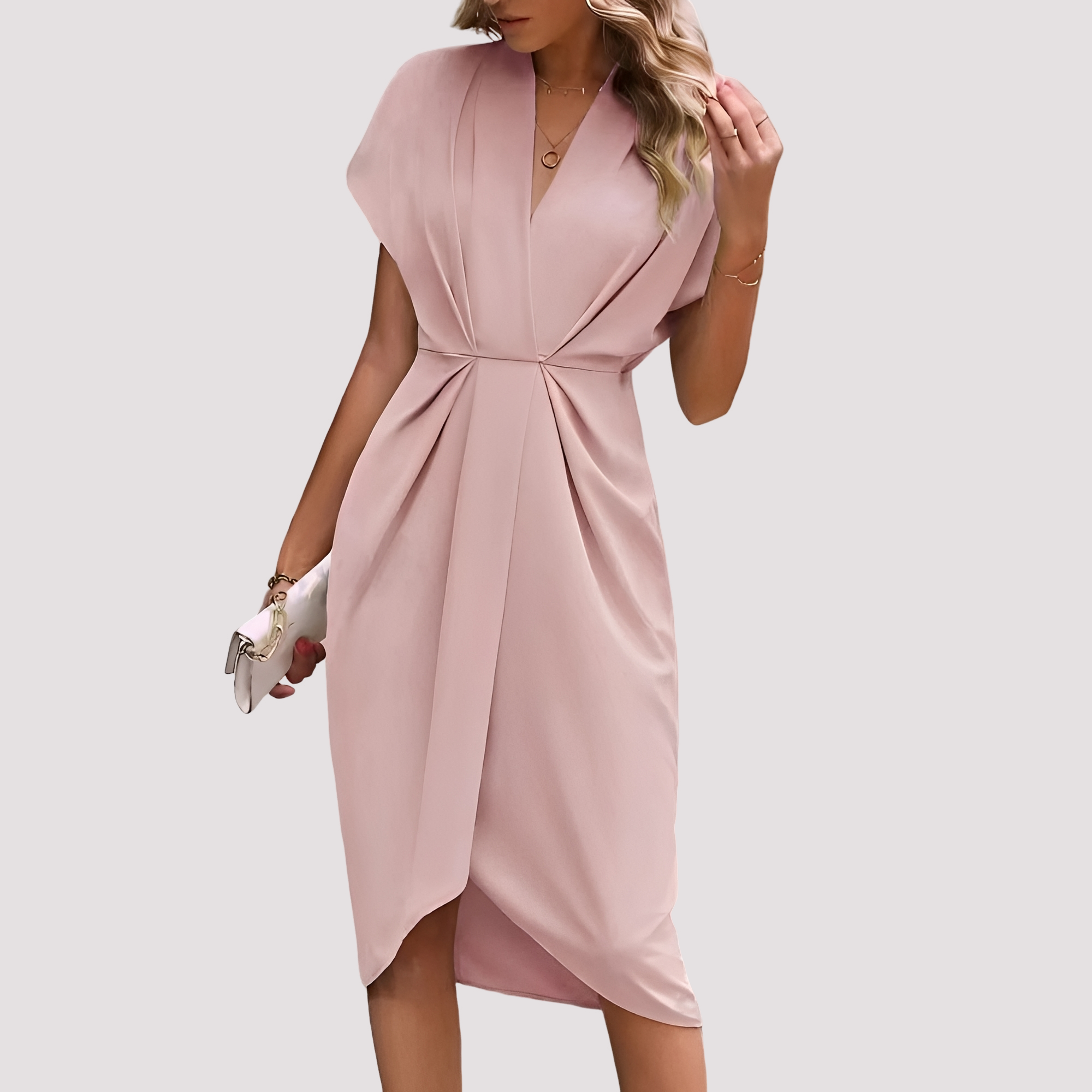 Gwen - Robe Midi Chic avec Fente