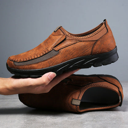 Fred - Modern leather slip-on shoes for men
