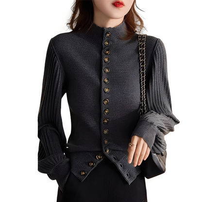 Adelyn - Pull-over décontracté pour femmes avec manches bouffantes