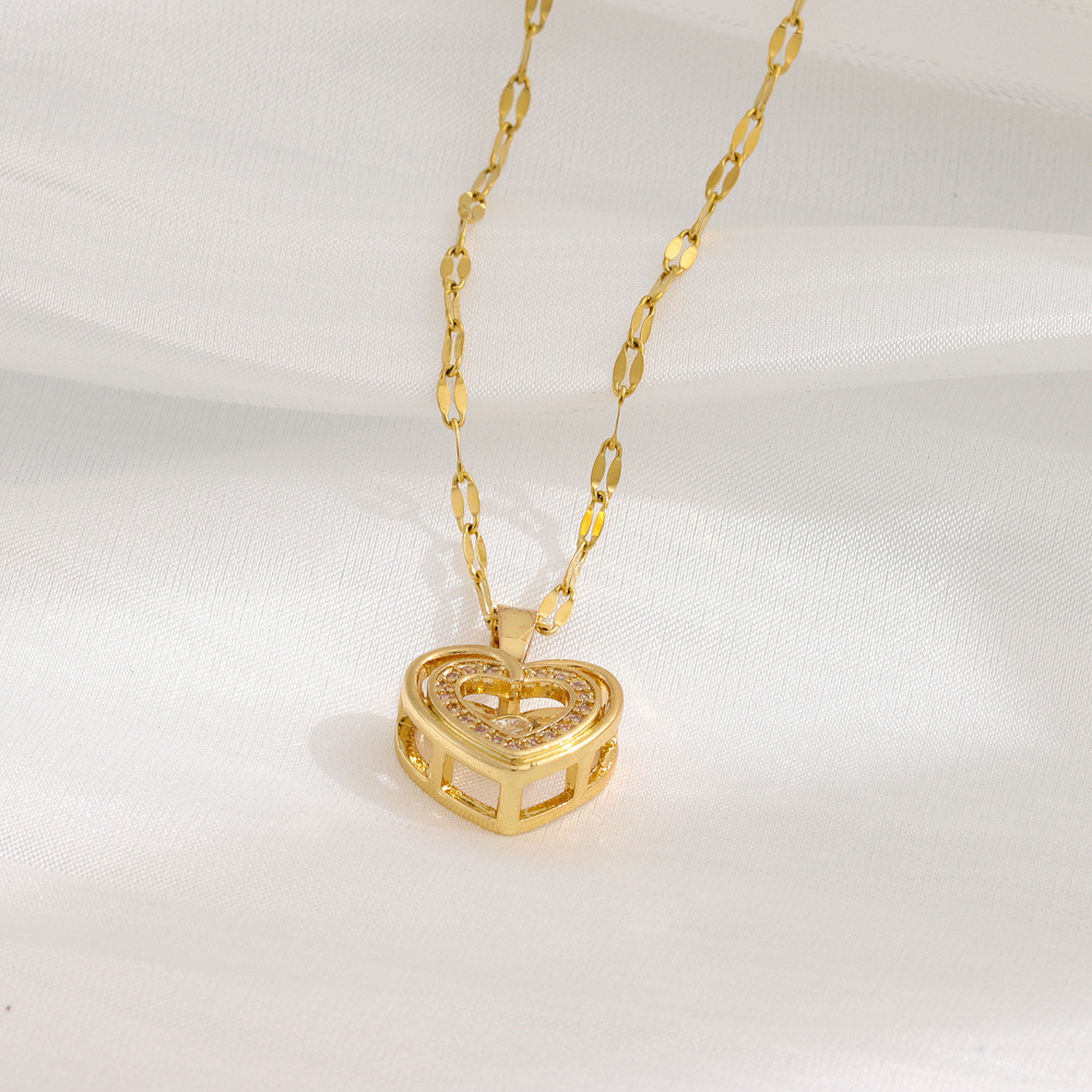 Pendentif Cœur d'Amour - Collier Double Couche