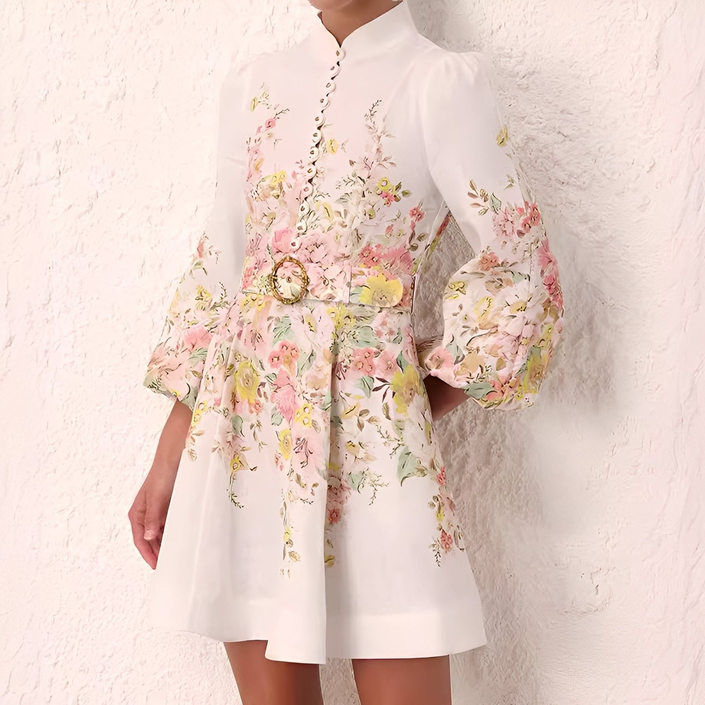 Debra - Robe courte chic avec boutons pour femmes