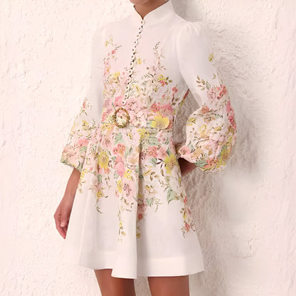 Debra - Robe courte chic avec boutons pour femmes