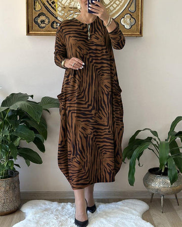 Carlisle - Robe ample imprimée avec poches pour femmes