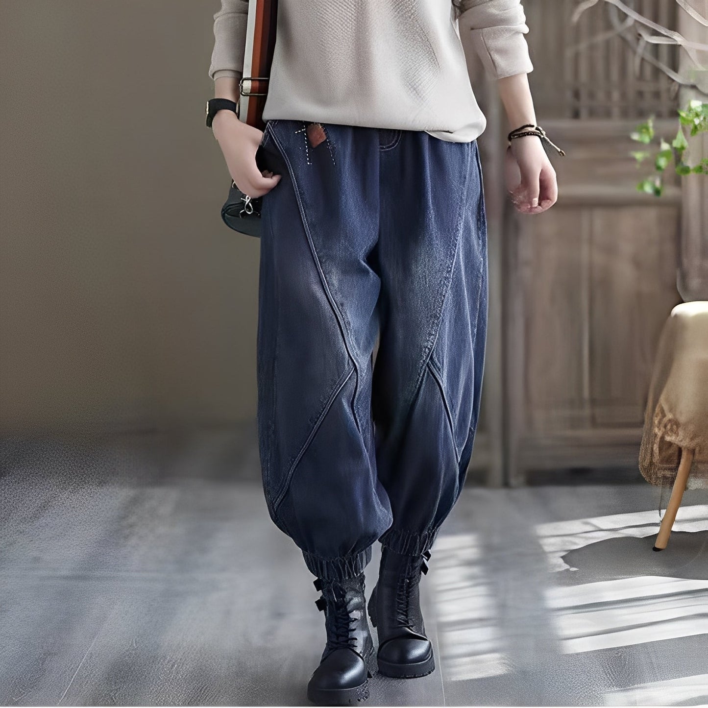 Shyanne - Jeans traditionnels avec ceinture élastique pour femmes