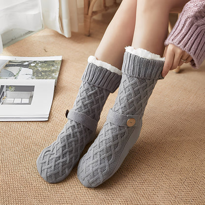 Lavina - Chaussettes élégantes en laine avec intérieur polaire pour femmes