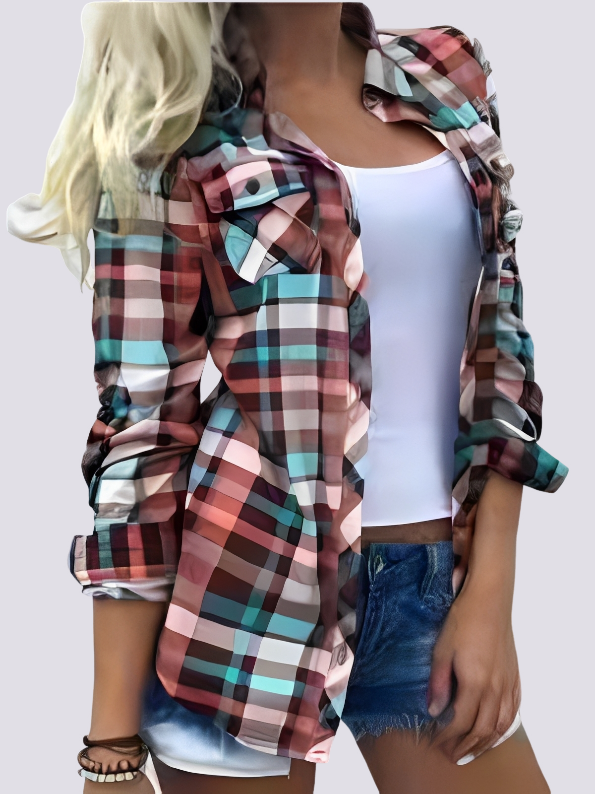 Charlotte - Chemise colorée à manches longues