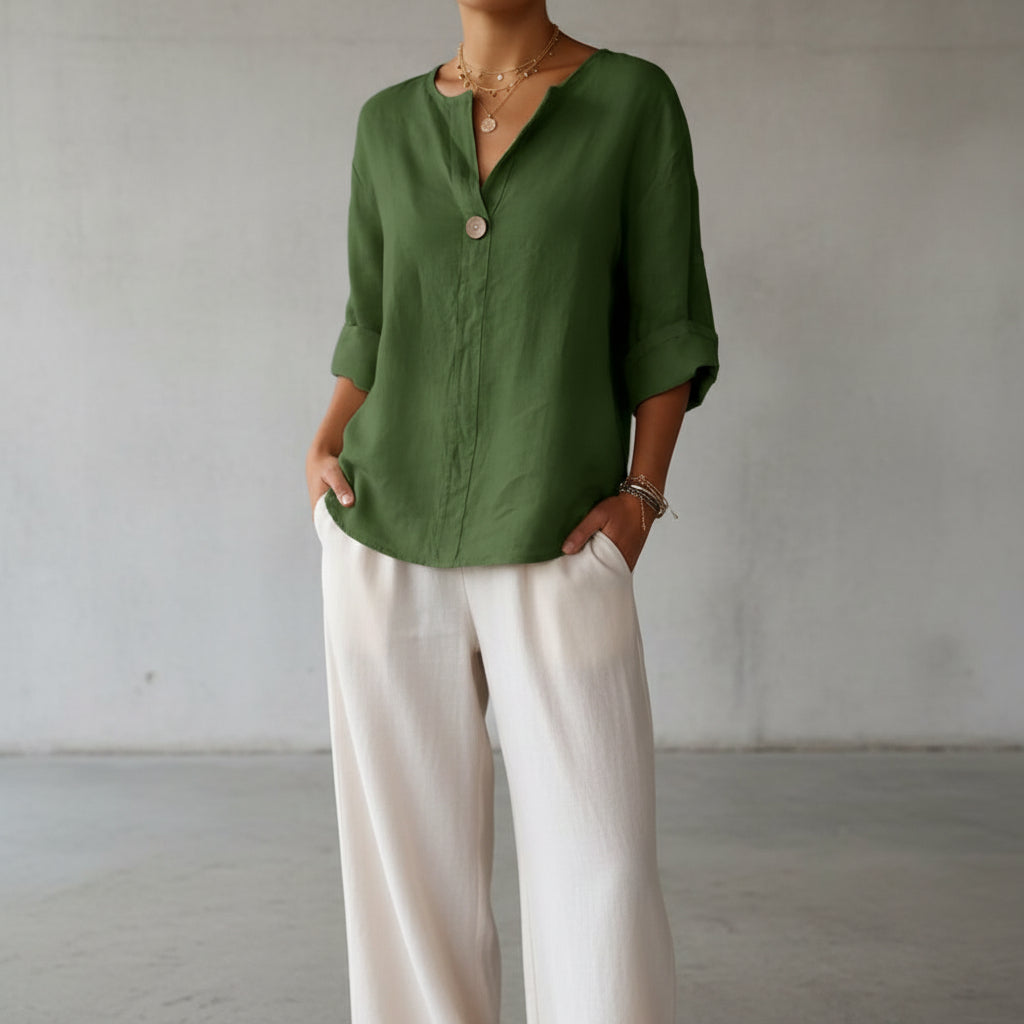 Arabella - Blouse ample pour femmes avec décolleté en V