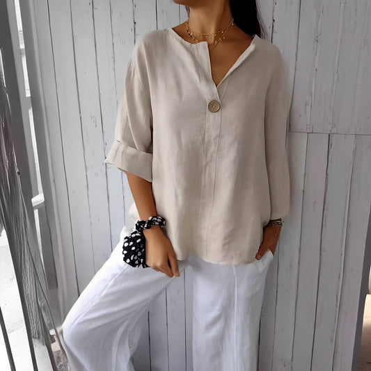 Stephanie - Chemise en lin légère pour femme