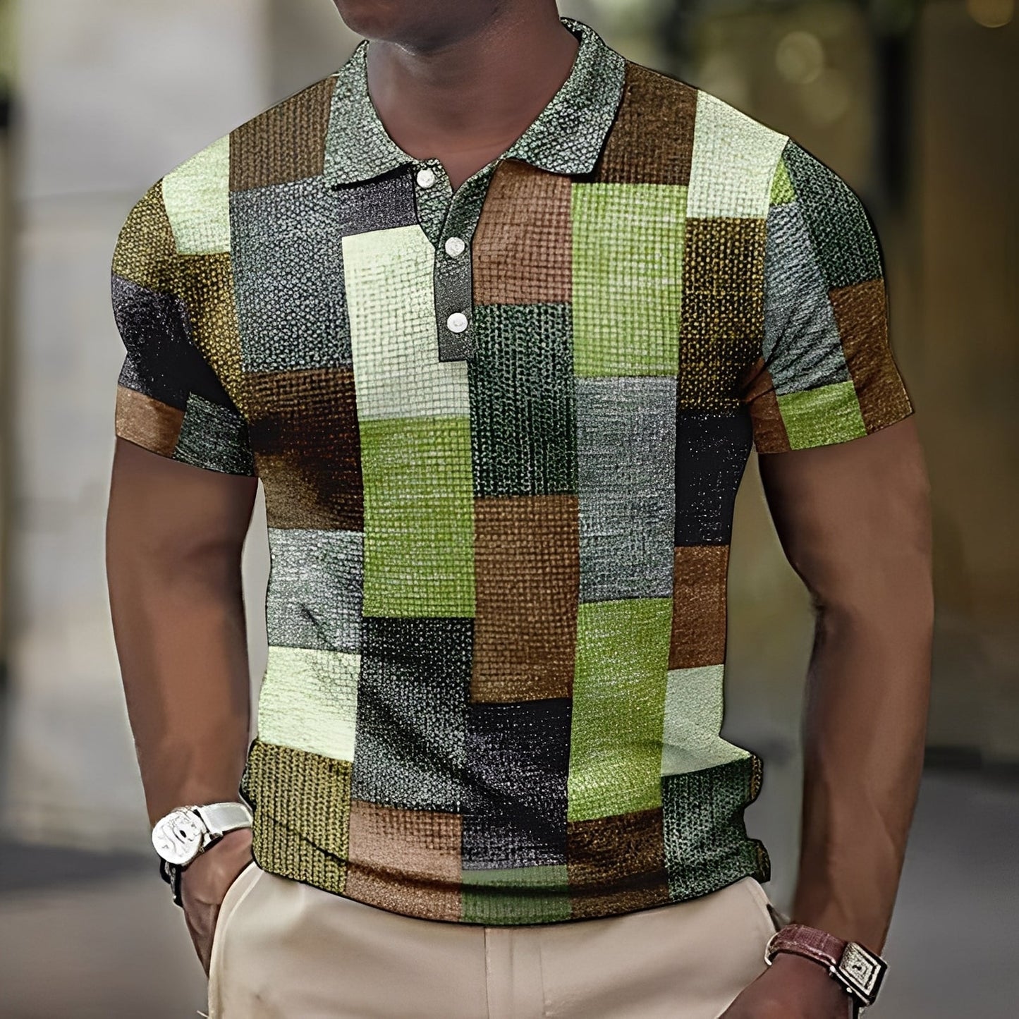 Reginald - Polo homme multicolore chic