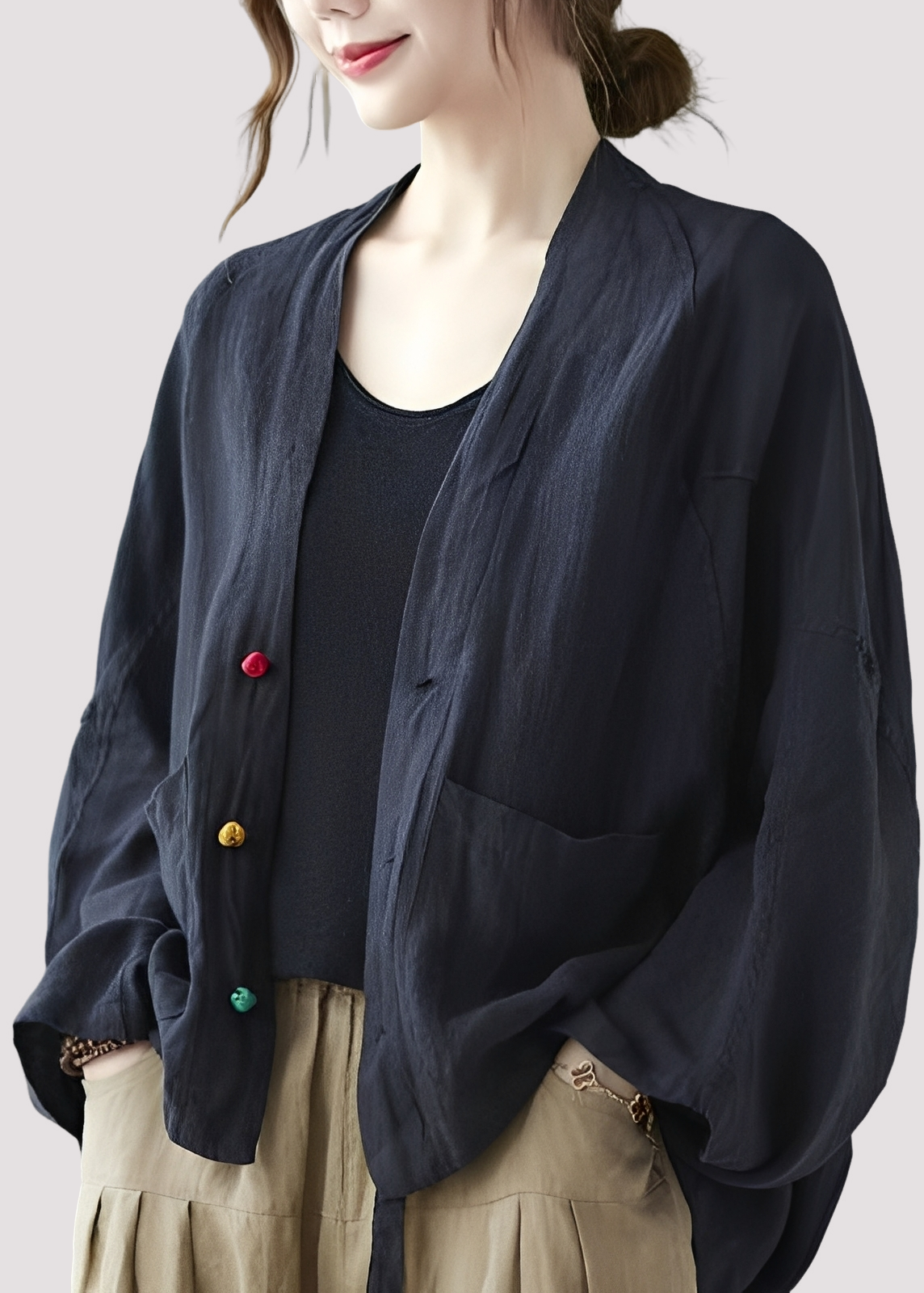 Tilly - Cardigan ample décontracté avec poches pour femmes