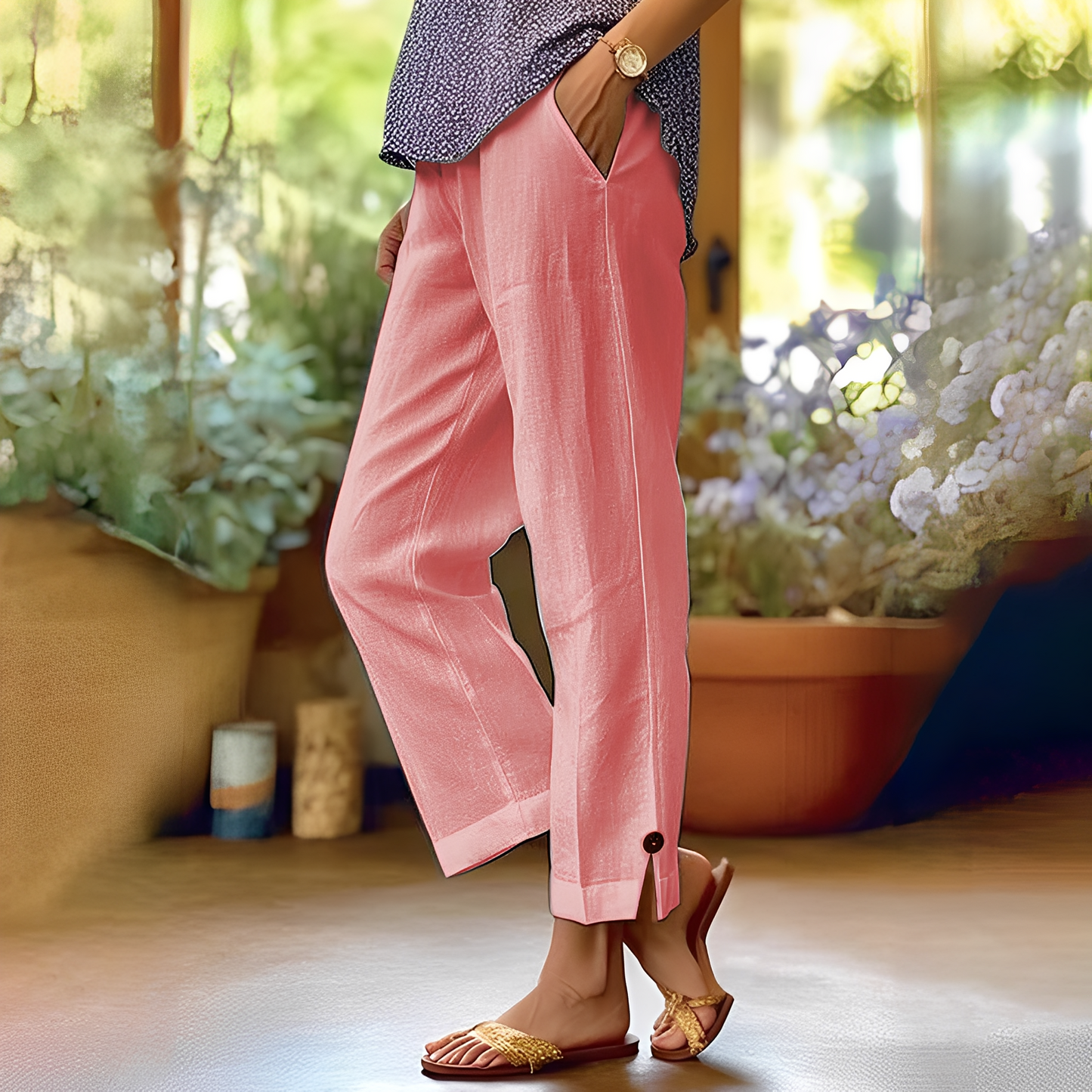 Kassia - Pantalon en lin d'été pour femmes