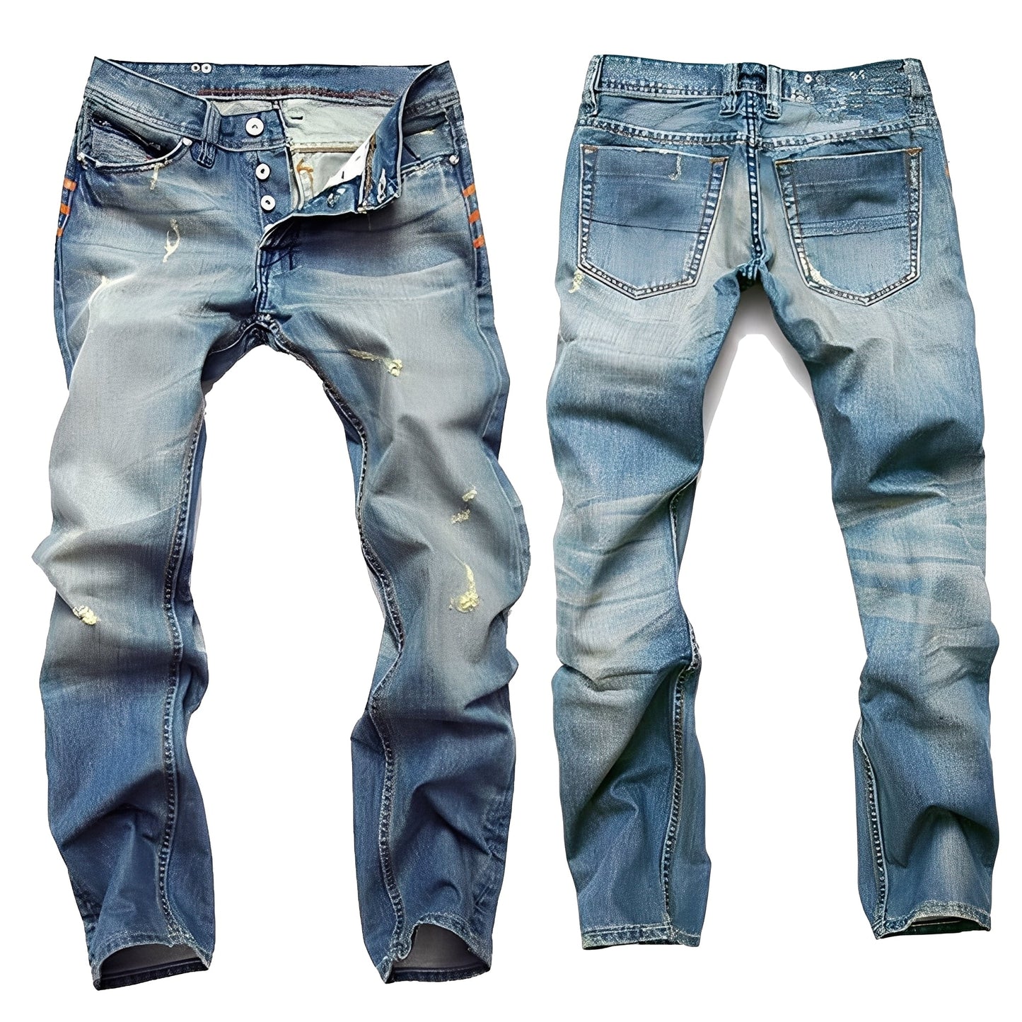 Kaleb - Jeans classiques avec déchirures pour hommes