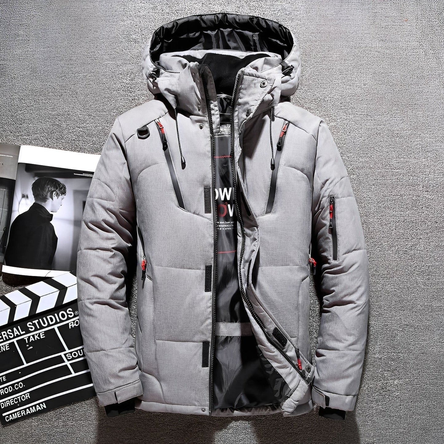 Damian - Veste à capuche moderne avec plusieurs poches pour hommes