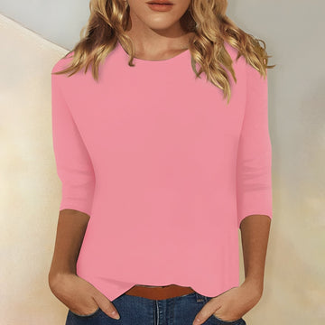Kathryn - T-shirt décontracté à manches 3/4 pour femmes