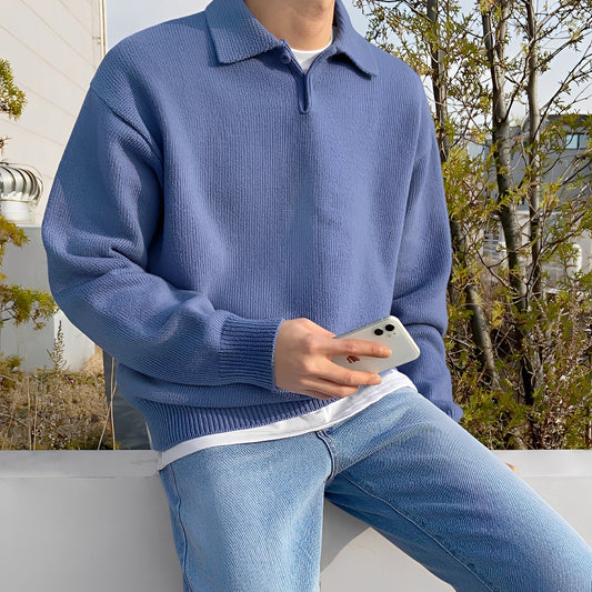 Bernard - Herren Langarm-Polo aus Maschenware